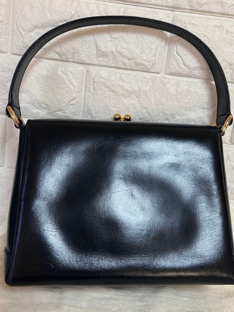 GUCCI カーフハンドバッグ　濃紺