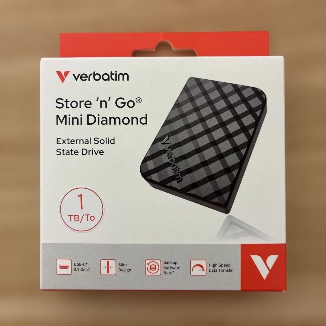 外付けSSD Verbatim Mini Diamond 1TB