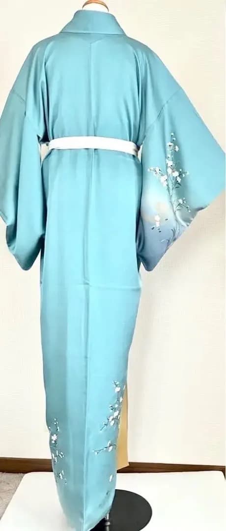 美品 正絹訪問着 落ち着いた寒色系 聡明なお色柄 祝宴 ご披露宴 ご卒業ご入学式