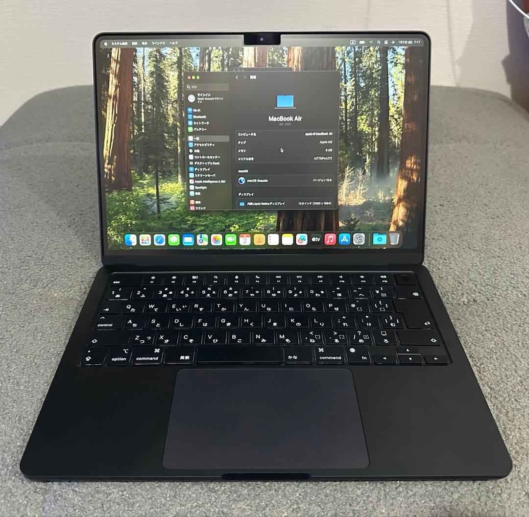 MacBook Air 13インチ ミッドナイト 8GB 256GB