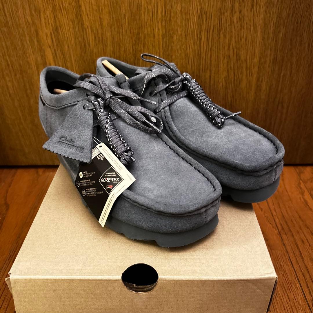 【新品未使用】定価 34,100 クラークス ワラビー ゴアテックス グレー