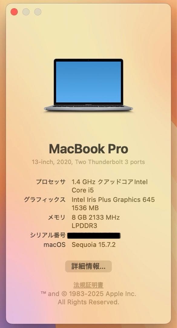 【即日発送】Macbook PRO 2020 スペースグレー
