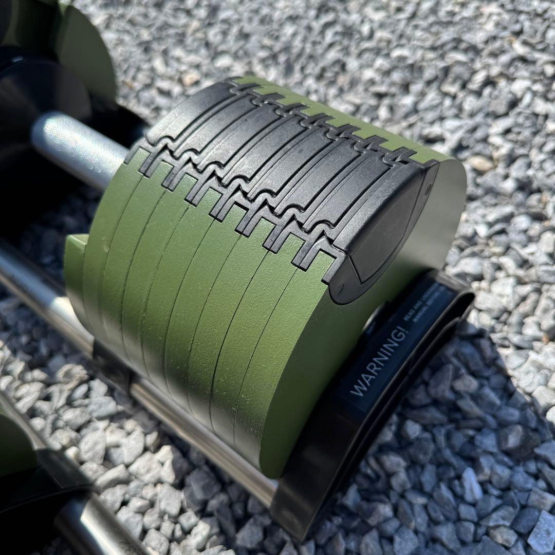 ②フレックスベル 32kg 可変式ダンベル カーキ