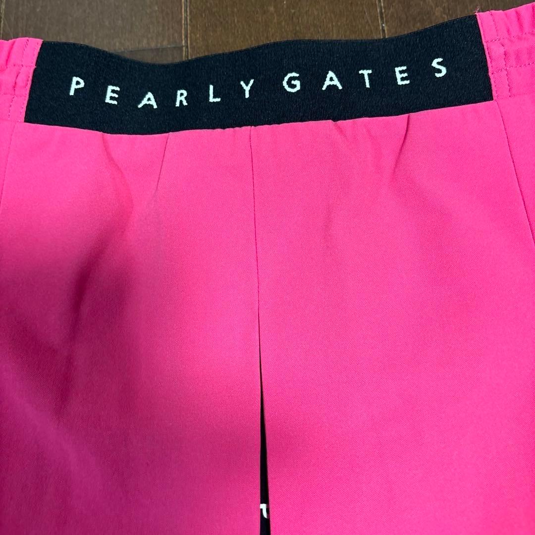 パーリーゲイツMFY裏カノコプリーズスカート ピンク×ブラックサイズ1