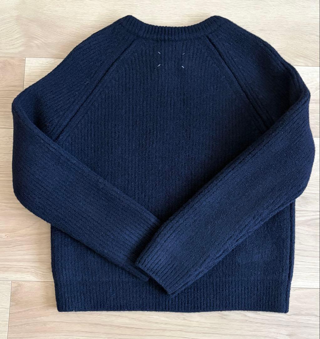 Maison Margiela 厚手 ウール リブニット ネイビー S