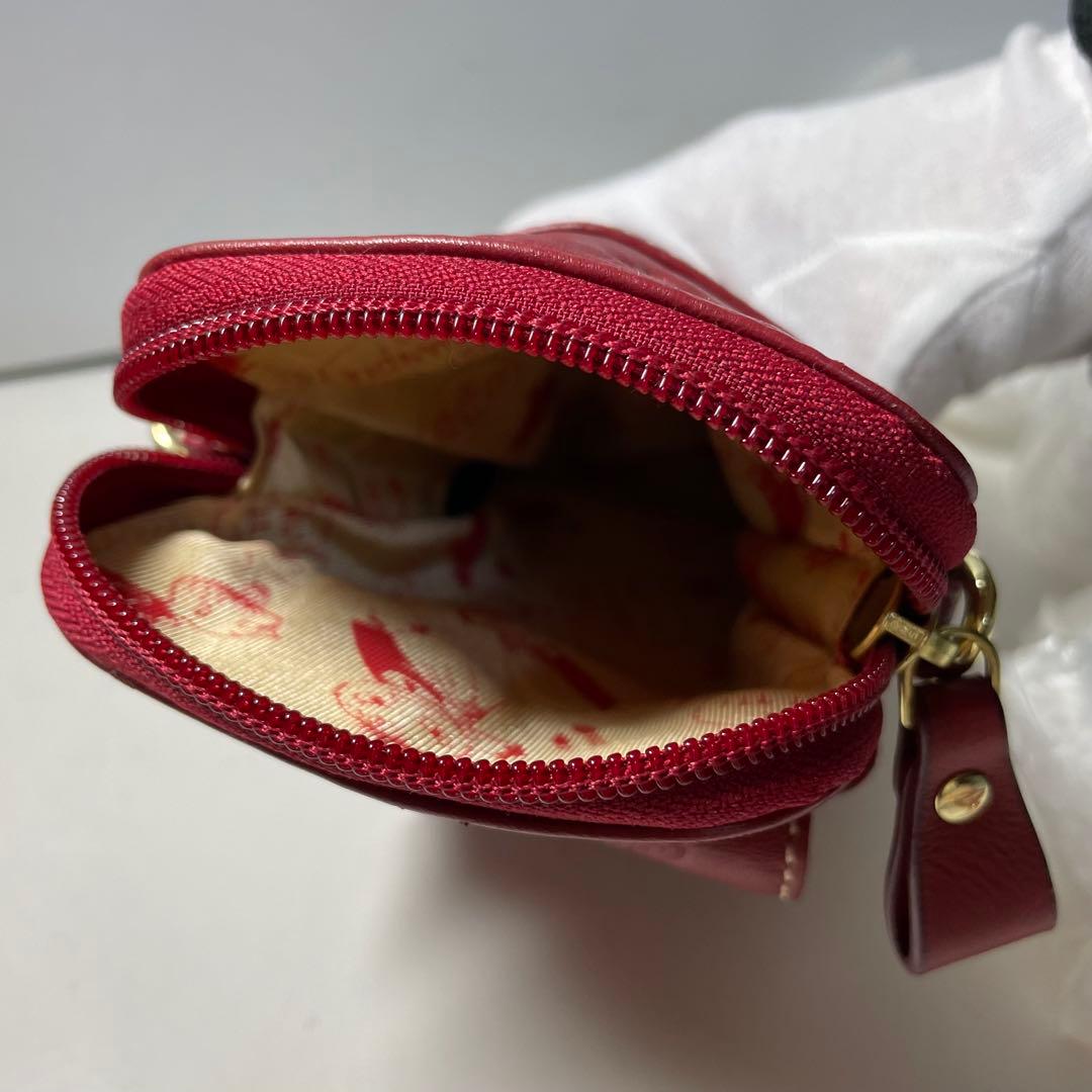 [未使用級] リトルミィ ラム革 スマホポシェット スマホショルダーバッグ