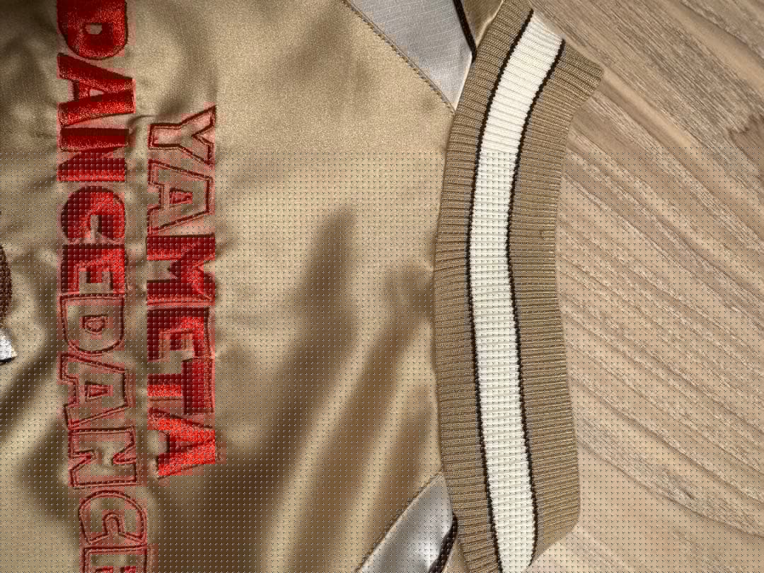 グ*マ様 グラニフ　イカク　 レッサーパンダ刺繍 ベージュサテンジャケット