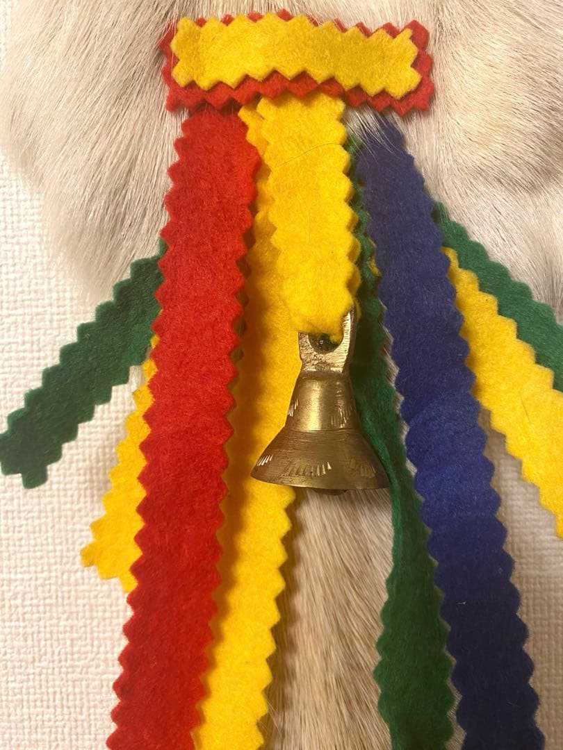 クリスマス　壁飾り　飾り　トナカイ　毛皮　ヴィンテージ　リアルファー