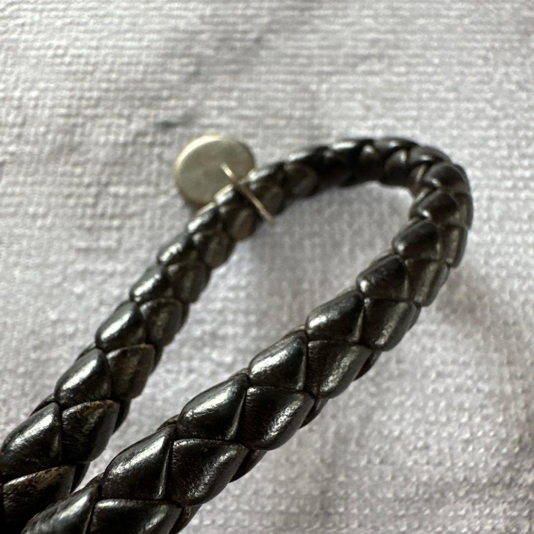 Bottega Veneta ブラックレザー キーホルダー