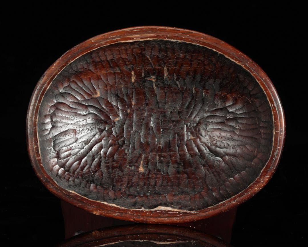 大型 多孔質 景石 火山岩系 5.8kg 台座付 自然石 鑑賞石 盆石 盆景