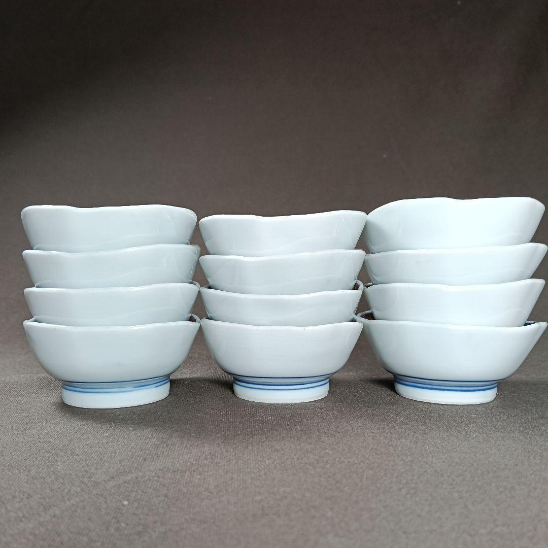 70　豆皿 12枚セット 印判皿 染付皿 伊万里焼 アンティーク 時代物 器