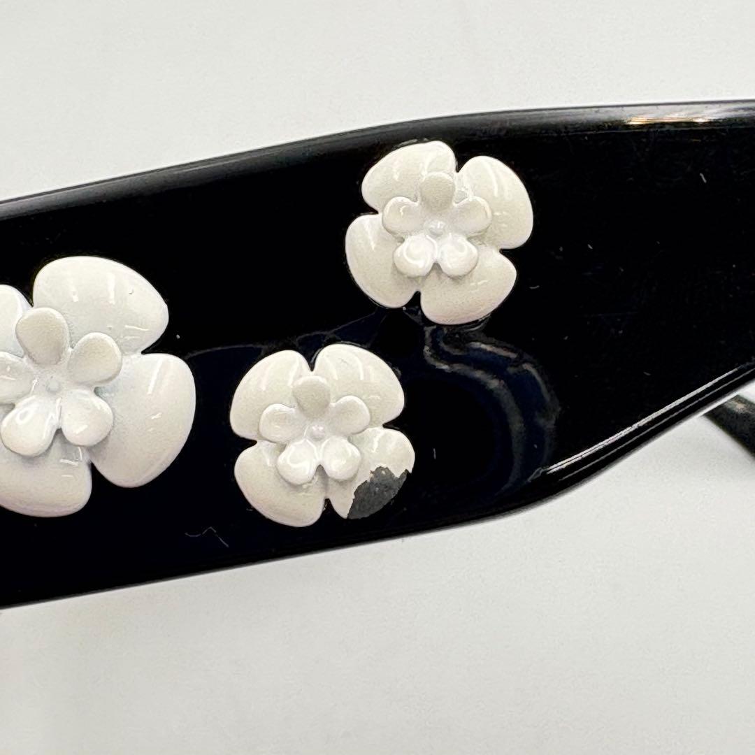 シャネル カメリア サングラス レディース ブラック 0831-S6697t