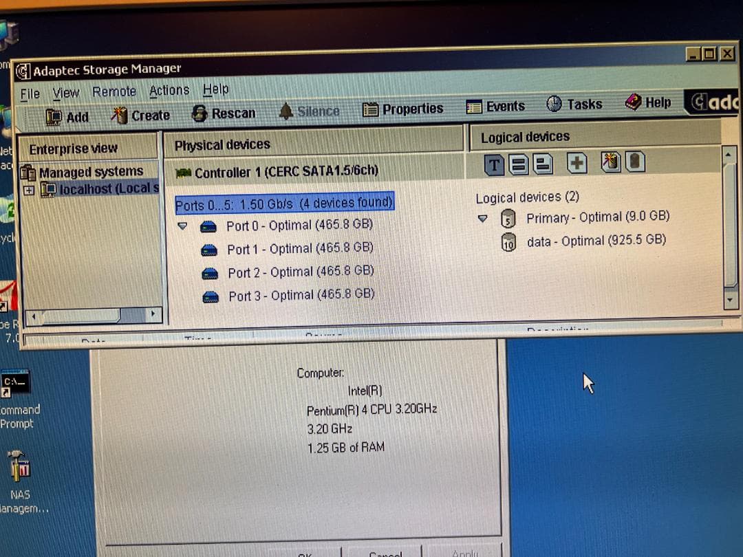 HP ProLiant ML110 Storage Server 作動確認済