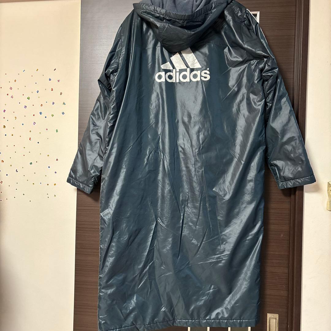 最終値下げ★adidas　アディダス　ベンチコート　ロング　サッカー　　M