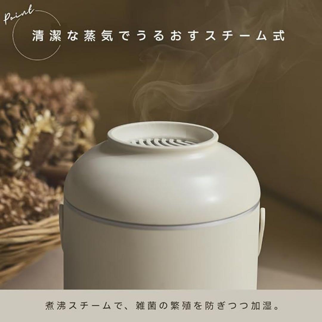 スチーム式加湿器 4L スマホ操作 ショコラ cocono airy fog