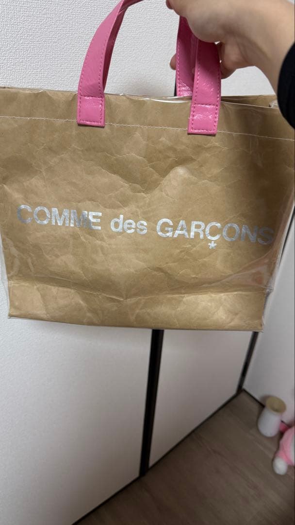 COMME des GARÇONS エコバッグ ブラウン/ピンク