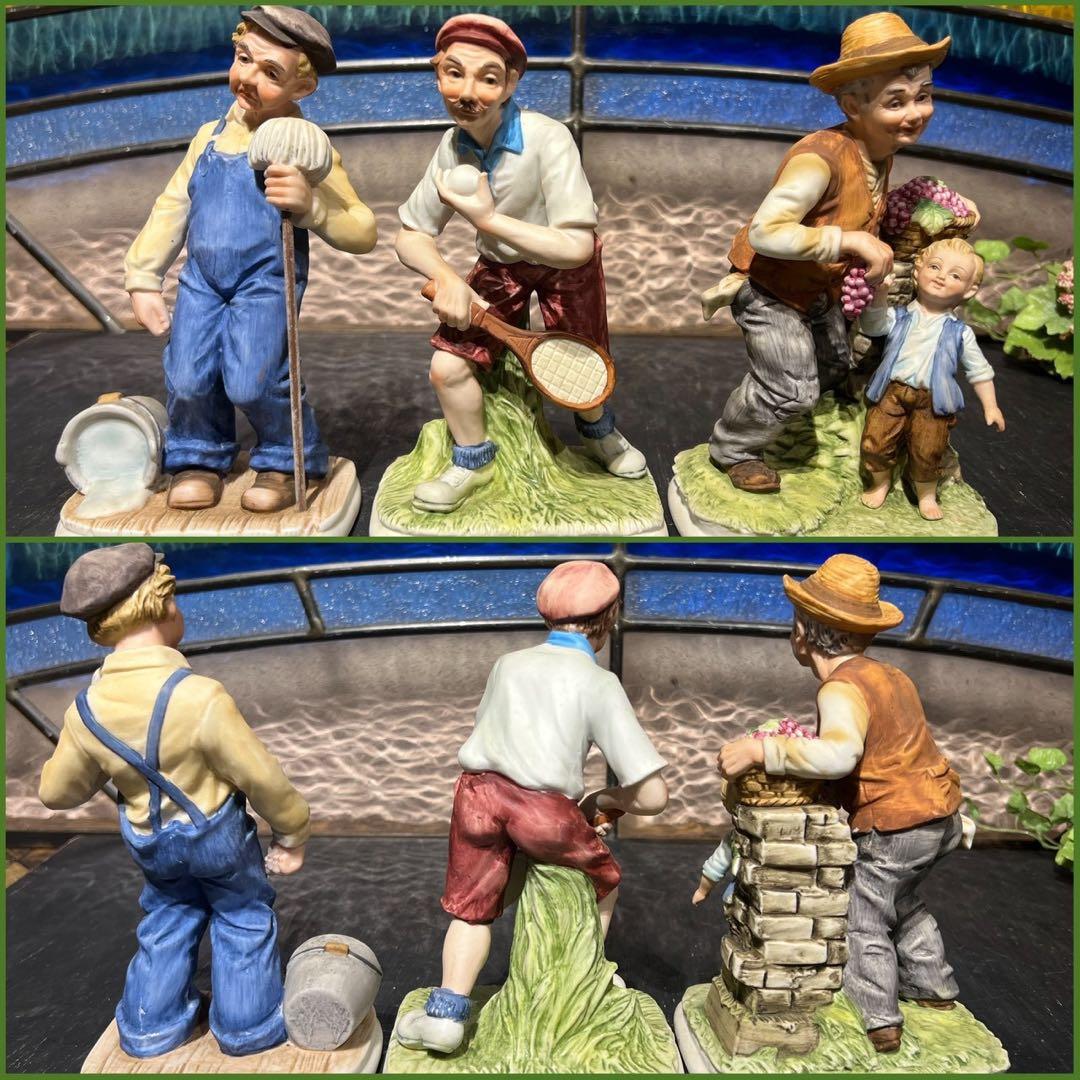 フィギュリン 陶器製 置物 インテリア ビンテージ アンティーク 5点セット