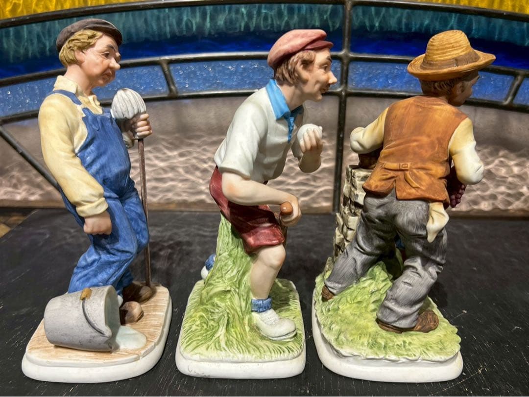 フィギュリン 陶器製 置物 インテリア ビンテージ アンティーク 5点セット