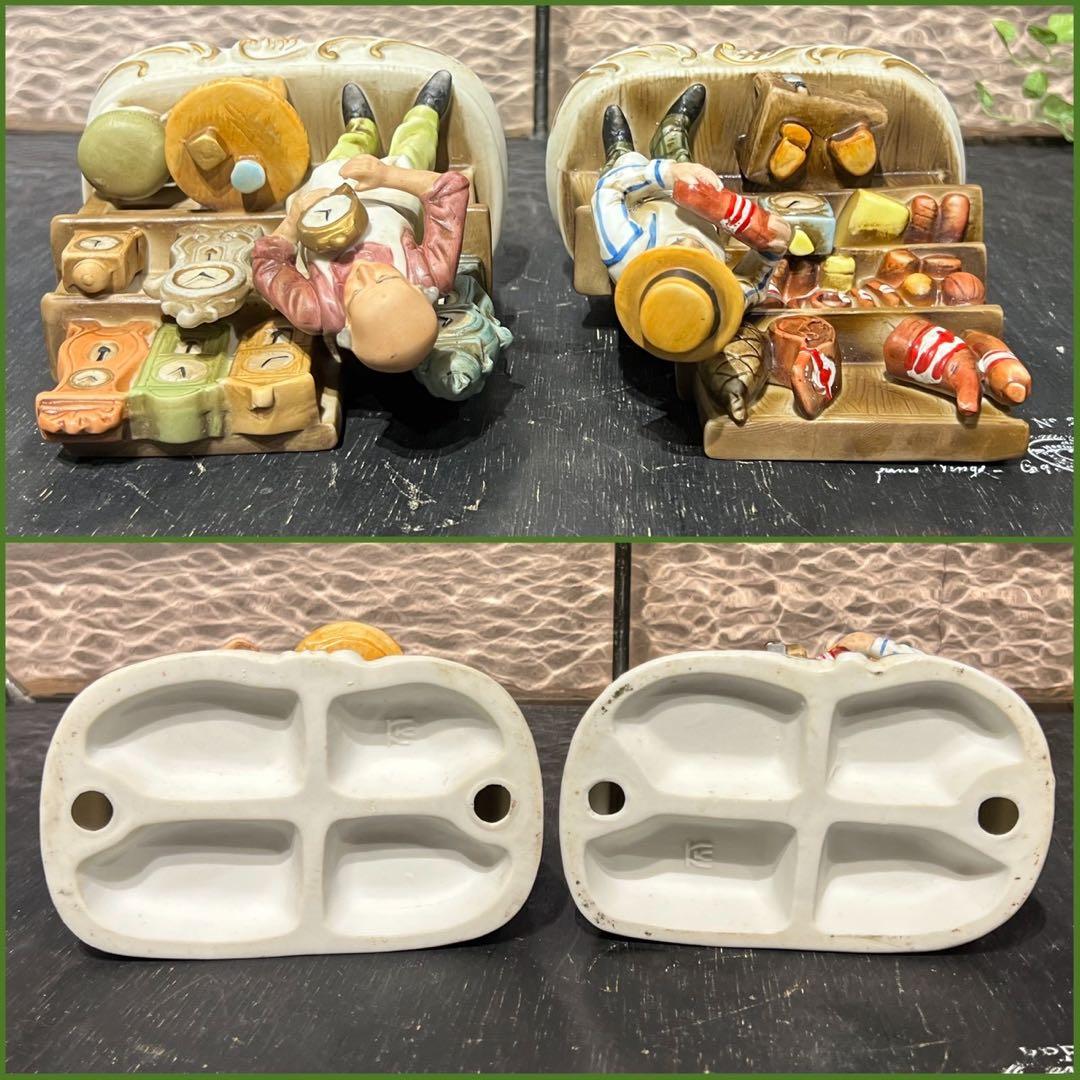 フィギュリン 陶器製 置物 インテリア ビンテージ アンティーク 5点セット