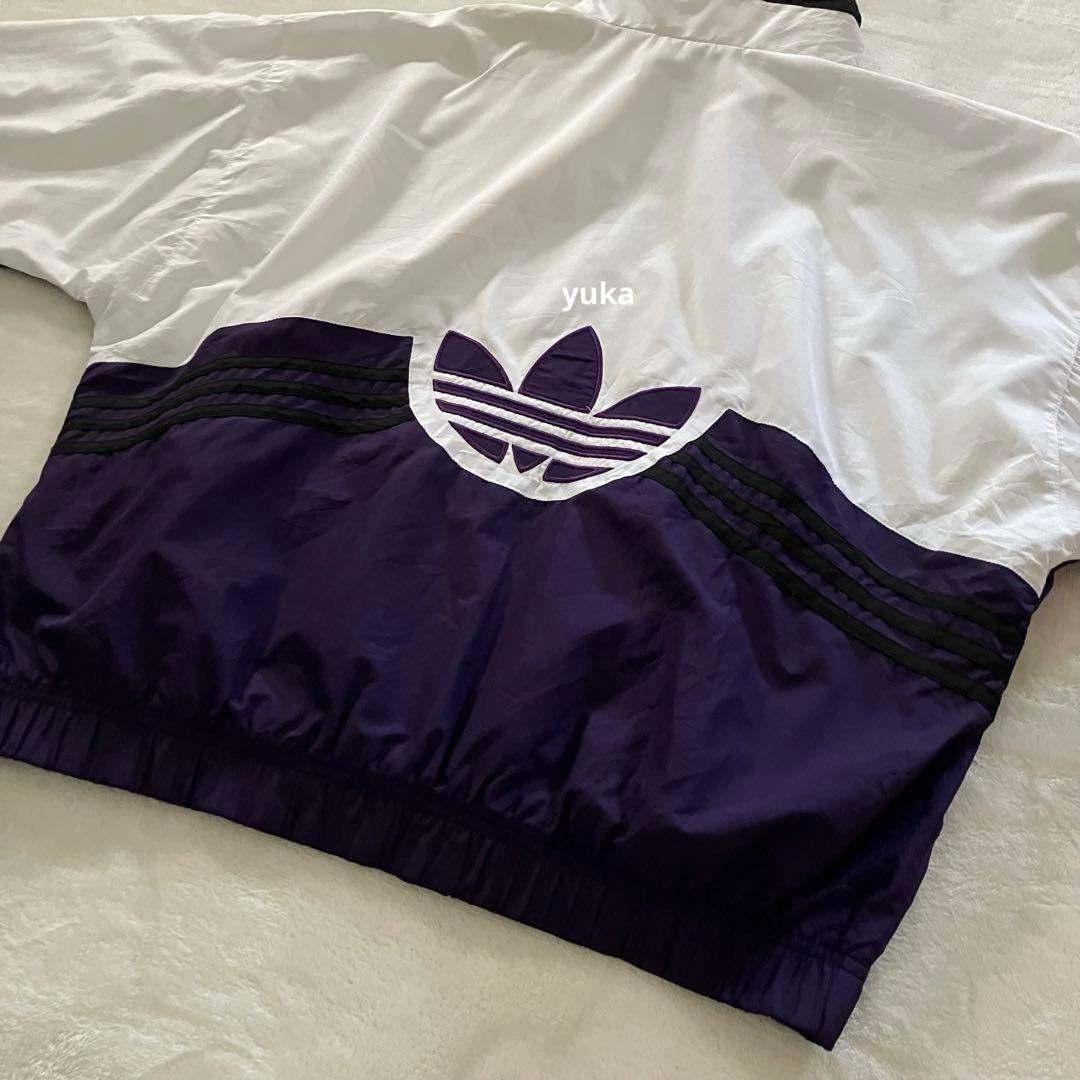 レア好配色◎90s adidas 万国旗 ナイロンジャケット トレフォイル刺繍
