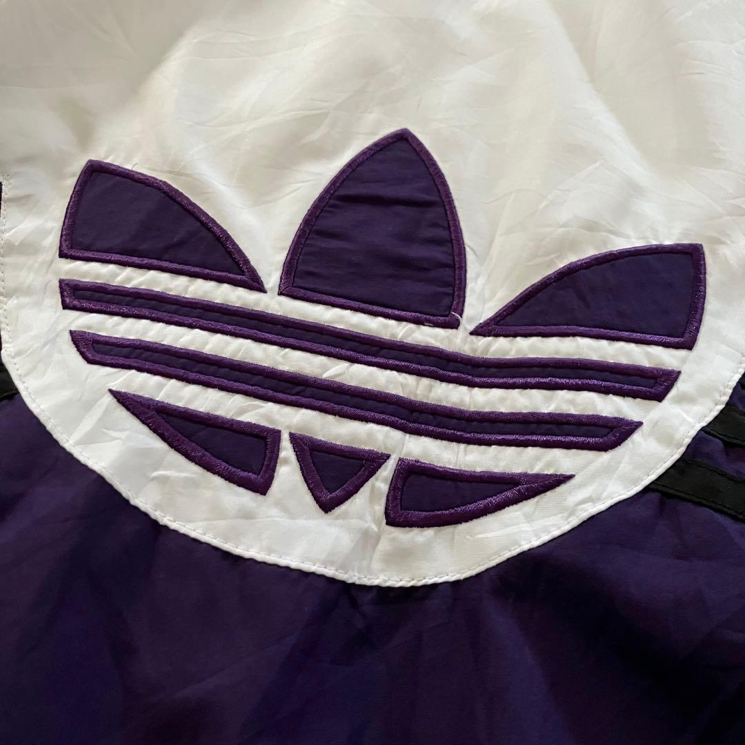 レア好配色◎90s adidas 万国旗 ナイロンジャケット トレフォイル刺繍