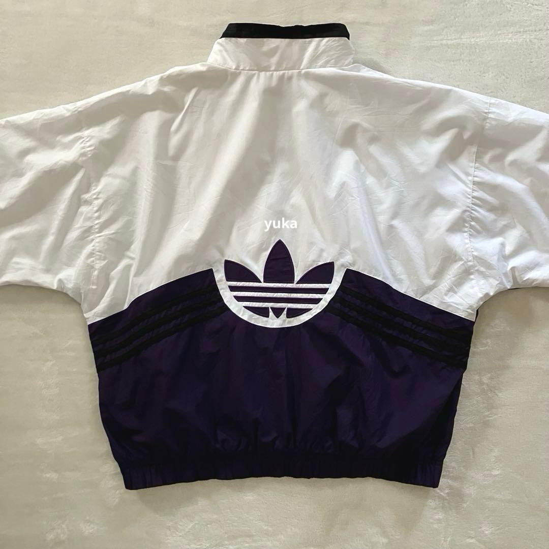 レア好配色◎90s adidas 万国旗 ナイロンジャケット トレフォイル刺繍