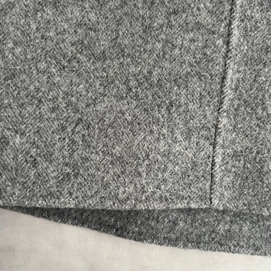 BEIGE, ベイジ　ウールカシミヤ　ビッグカラー　コート　グレー　4