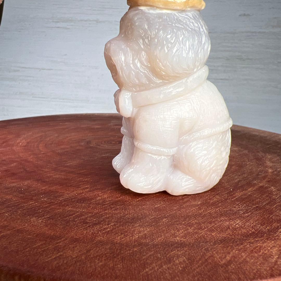 天然石 麦わらトイプードル　瑪瑙