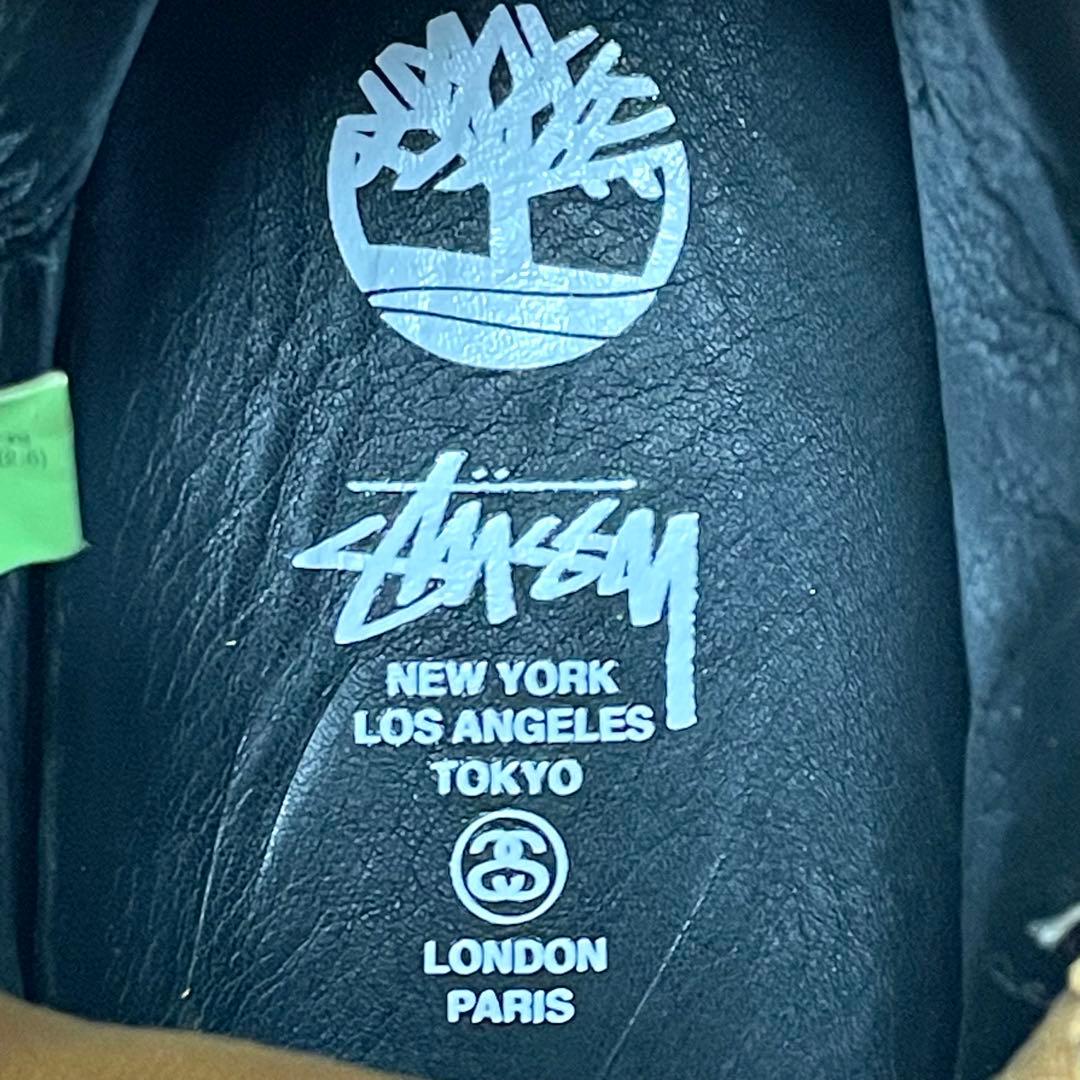 【美品】Timberland x STUSSY レザー6インチジップブーツ