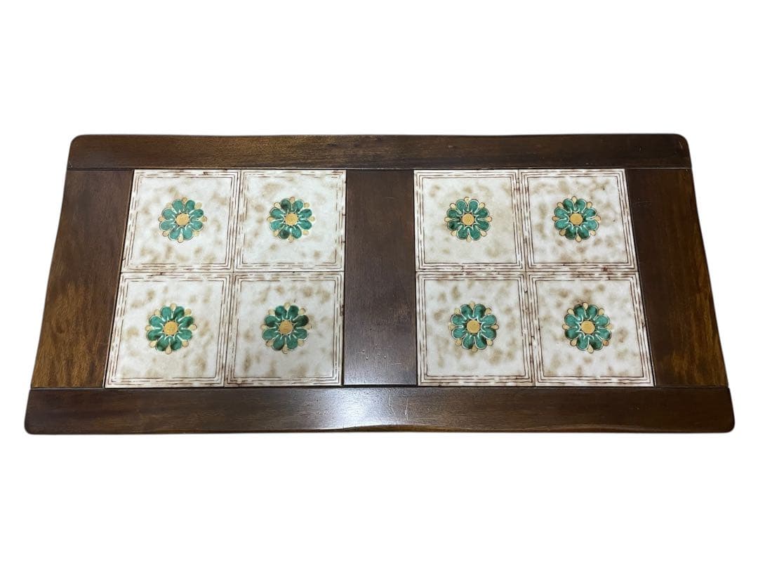 ヴィンテージ　タイルトップローテーブル