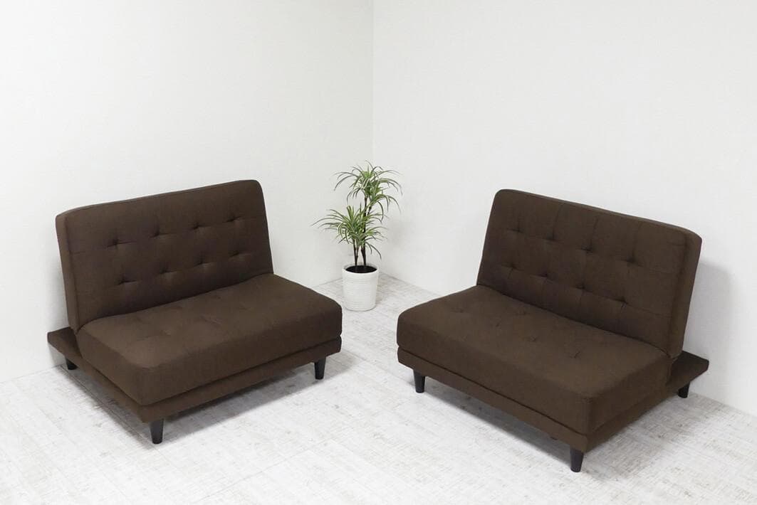 New離せるソファーベッド (チョコレート)　ブラウン　茶色系　　ソファベッド