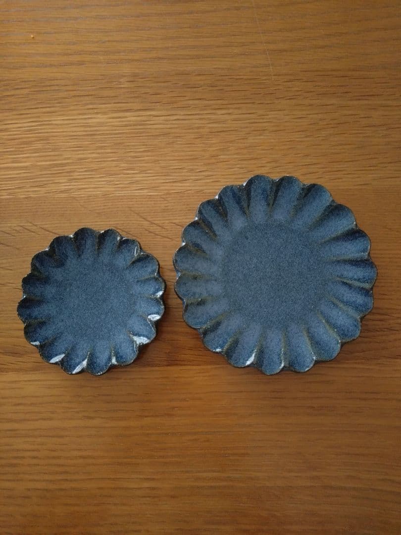 小澤基晴さん　輪花皿　3寸・４寸　各5色セット　（mn）