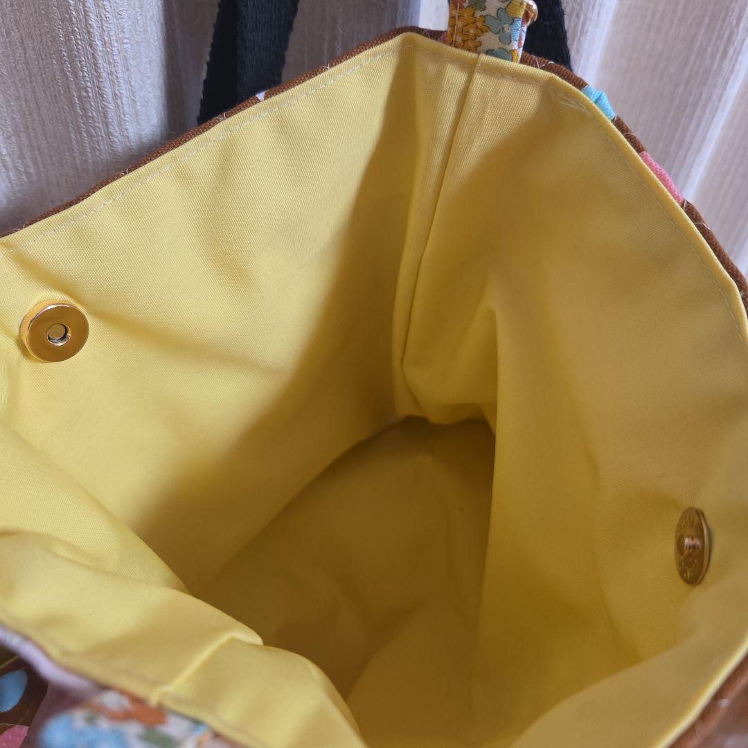 ●いちご●チェック柄●親子もふもふシマエナガ　トートバッグ