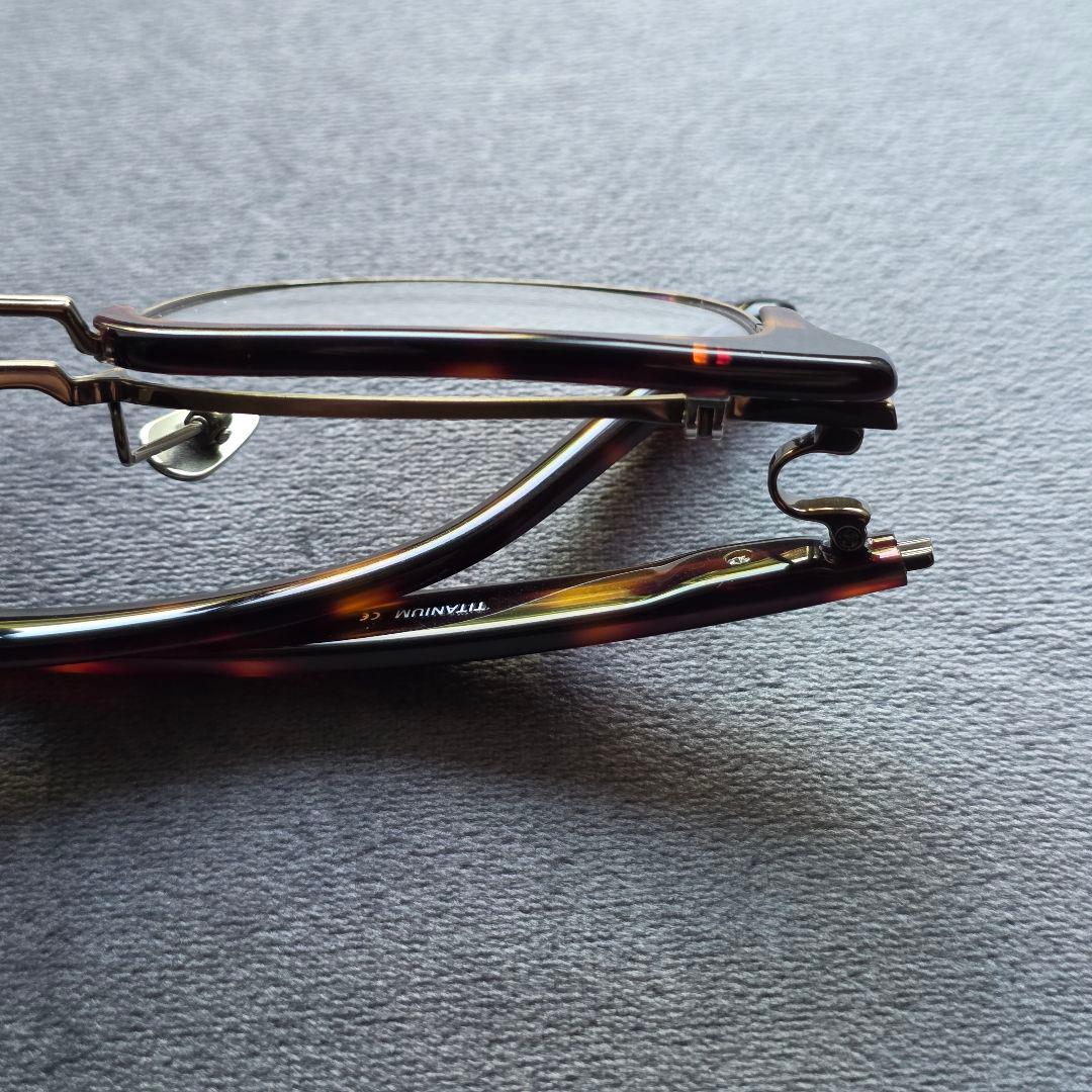 跳ね上げ式 メガネ サーモント ブラウンデミ/アンティークゴールド ノーブランド