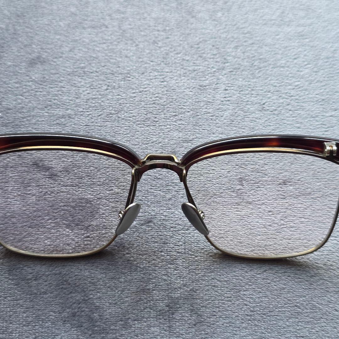 跳ね上げ式 メガネ サーモント ブラウンデミ/アンティークゴールド ノーブランド
