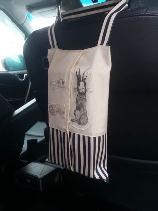 BOXティッシュカバー  車用 ハンドメイド