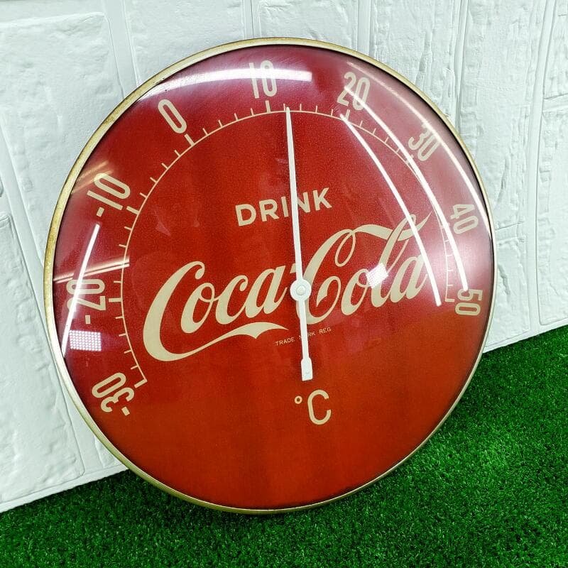 Coca-Cola/コカ・コーラ 当時物 壁掛け 温度計 アンティーク 喫茶店