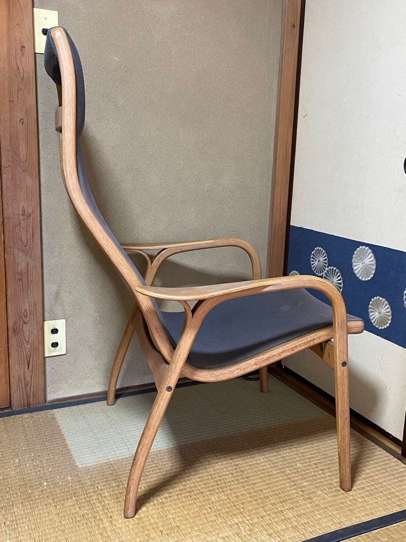 昭和レトロ　リクライニングチェア　1人掛け椅子　布張り