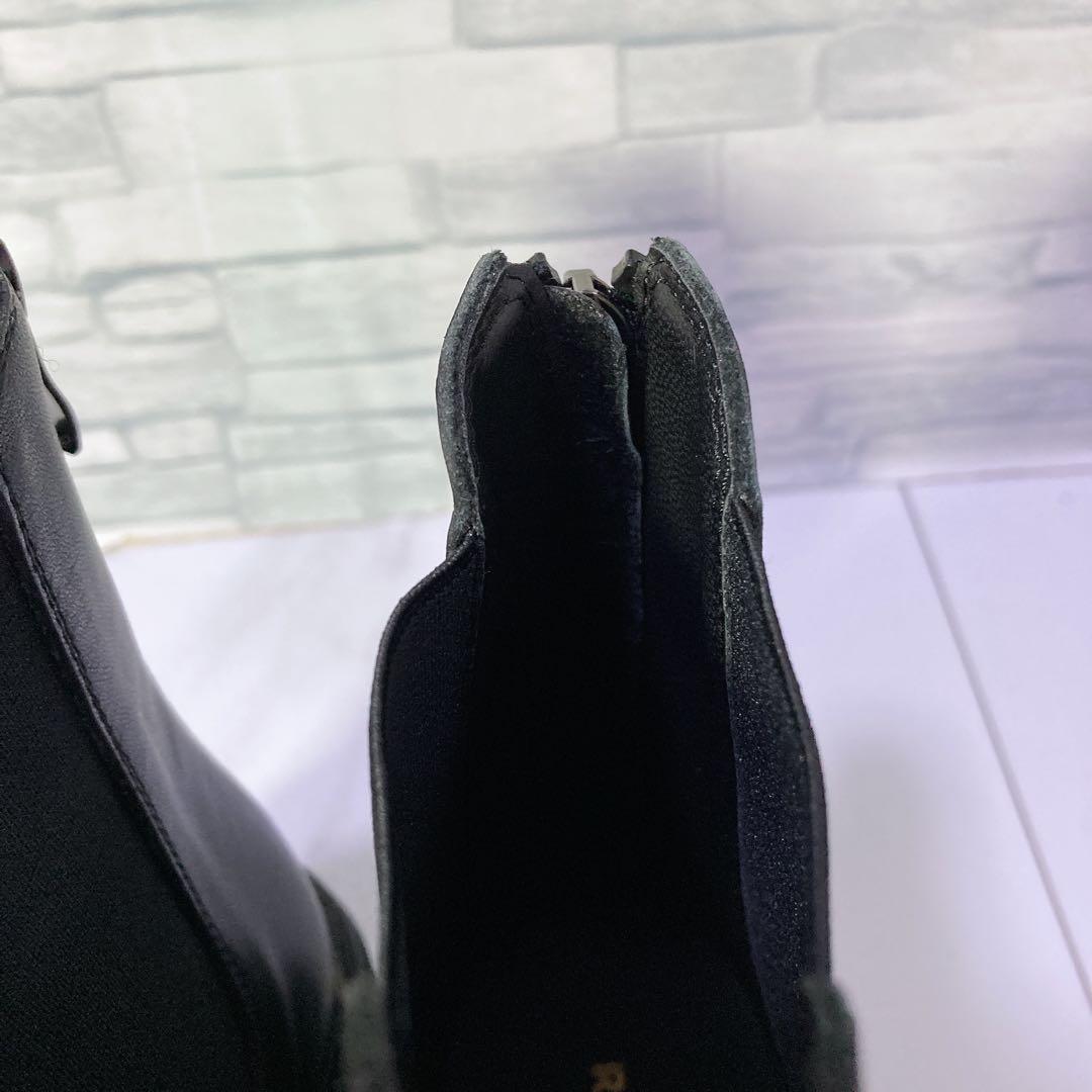 極美品 REMME レメ サイドゴアブーツ 厚底 バックジップ 本革 黒 39