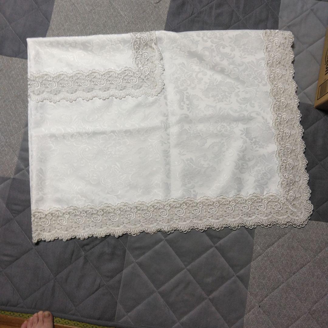 【希少・アンティーク】高級　テーブルクロス　レース　130cm×170cm