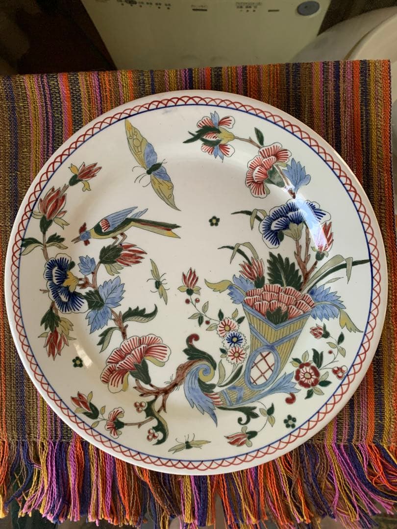 フランス製アンティーク　超美品！シズノワリ手書きのお皿！良く書けてます！