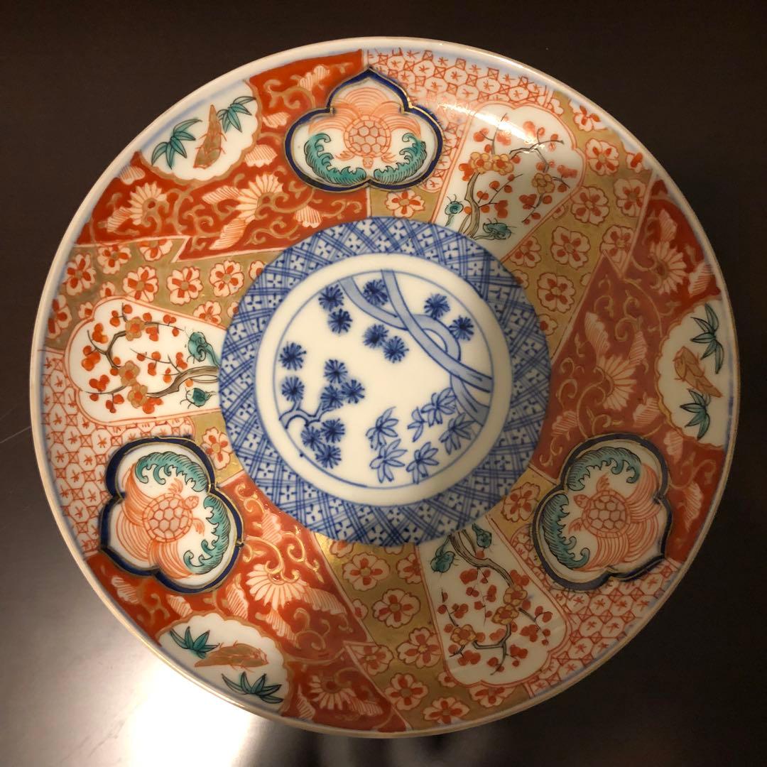 古伊万里　上手　色絵　七寸皿　2枚セット