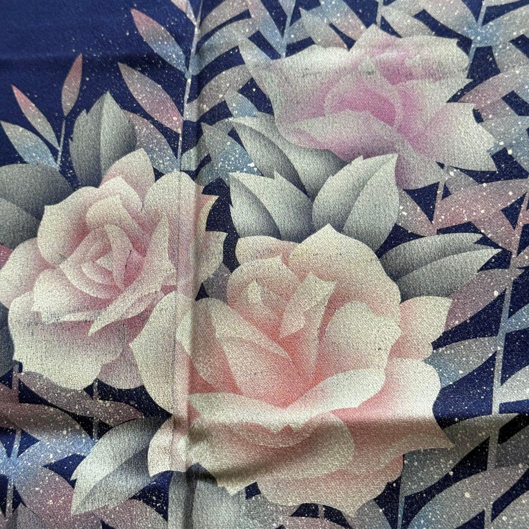 振袖フルセット　トールサイズ　正絹長襦袢つき　紺色　成人式　159〜169