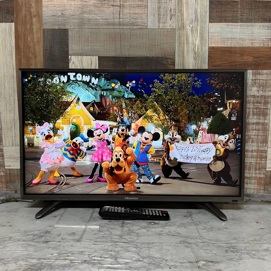 天才肌さん全国送料込ハイセンス32型液晶テレビ外付HDD裏番組録画対応、箱付き