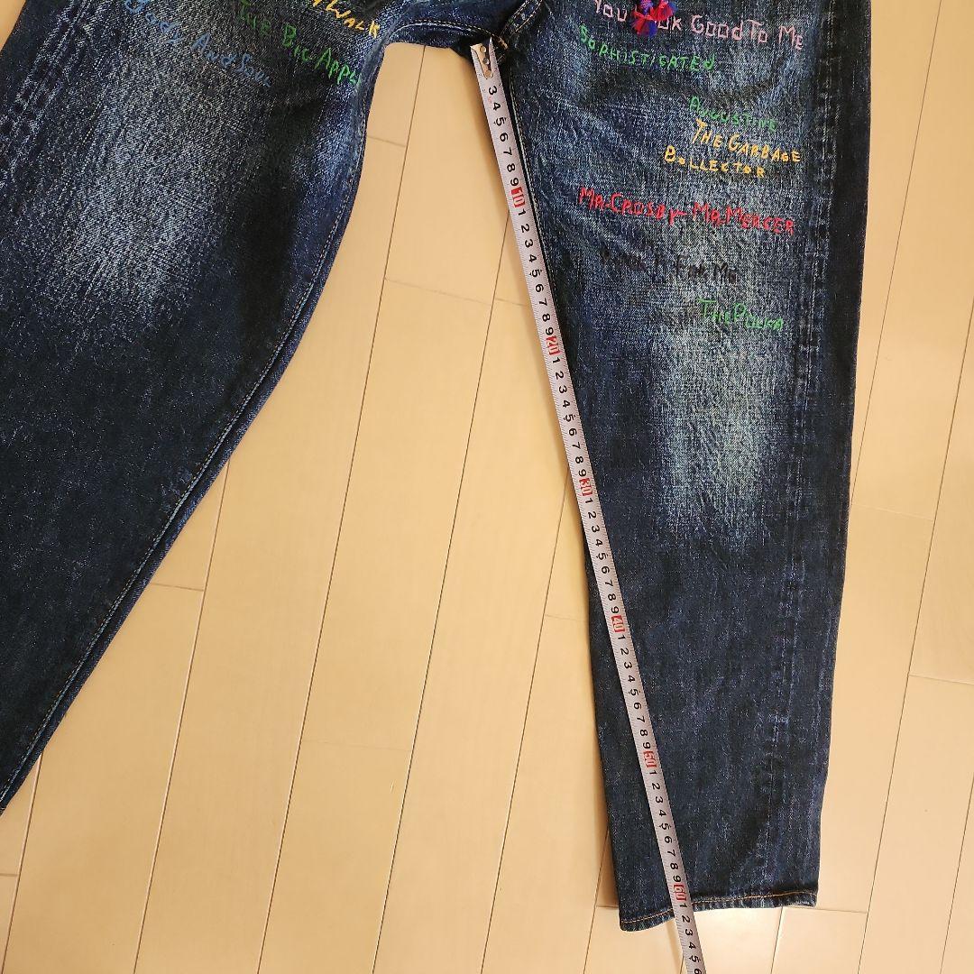 未使用品　デニム&ダンガリー　刺繍付きイージーデニムパンツ　01 150 SM