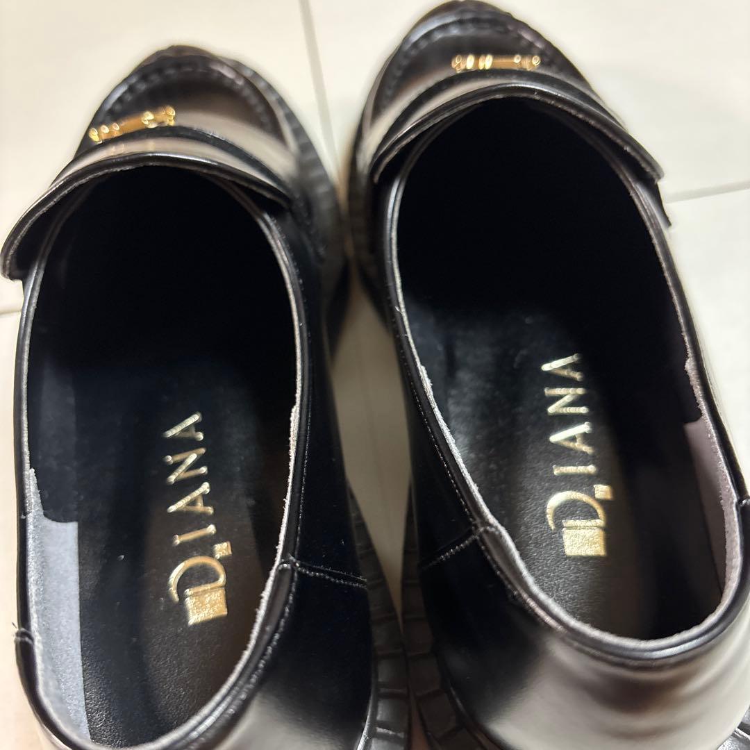 新品　ダイアナ　DIANA ローファー 革靴　23.0 厚底