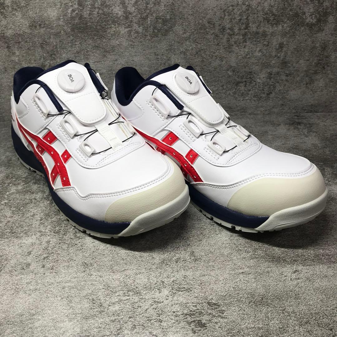 【未使用】asics BOA 安全靴 1273A029 26㎝ 白/紺/赤