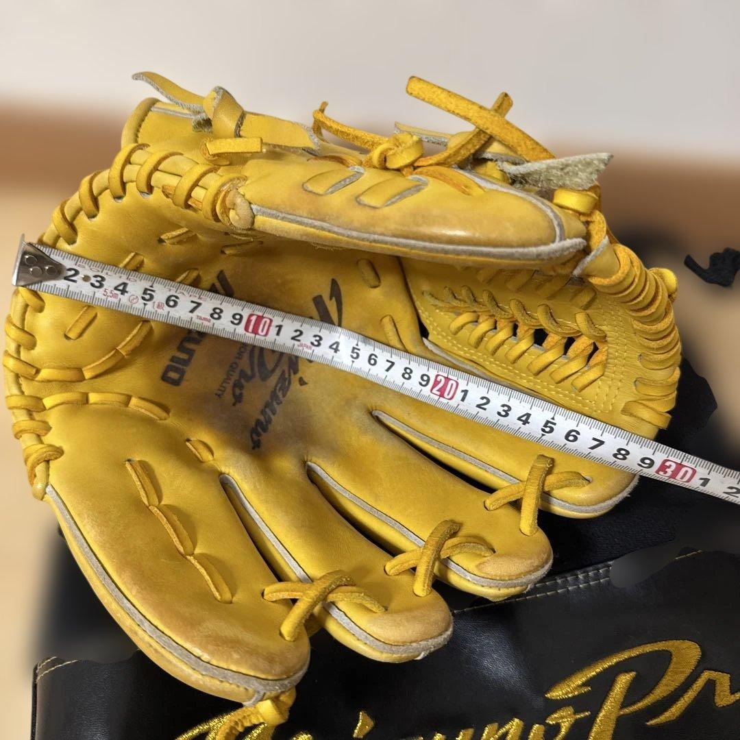 【美品】右投用 ミズノプロ グローブ 復刻版 Mラベル 軟式用