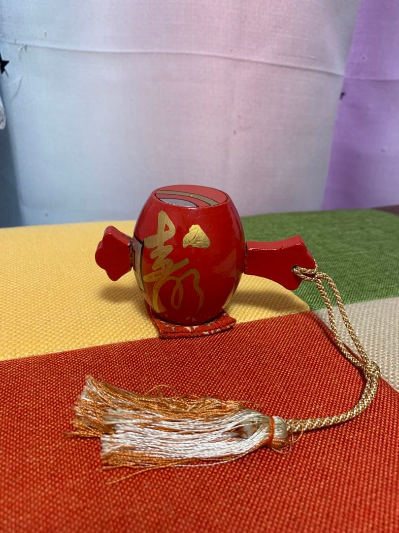 縁起物　一寸法師　打ち出の小槌　アンティーク　打出の小槌　コレクションケース付き