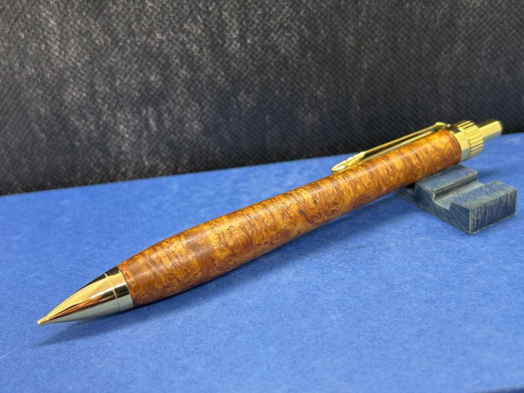 【早い者勝ち】極上花梨瘤　シャープペンシル0.5 木軸ペン　加藤金属